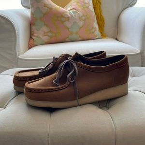 Clarks Wallabees, Brown Leather, Women’s Size 8